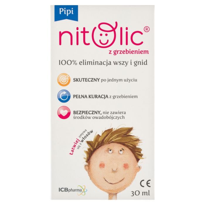 Pipi Nitolic, płyn przeciw wszawicy, z grzebieniem, 30 ml main product photo