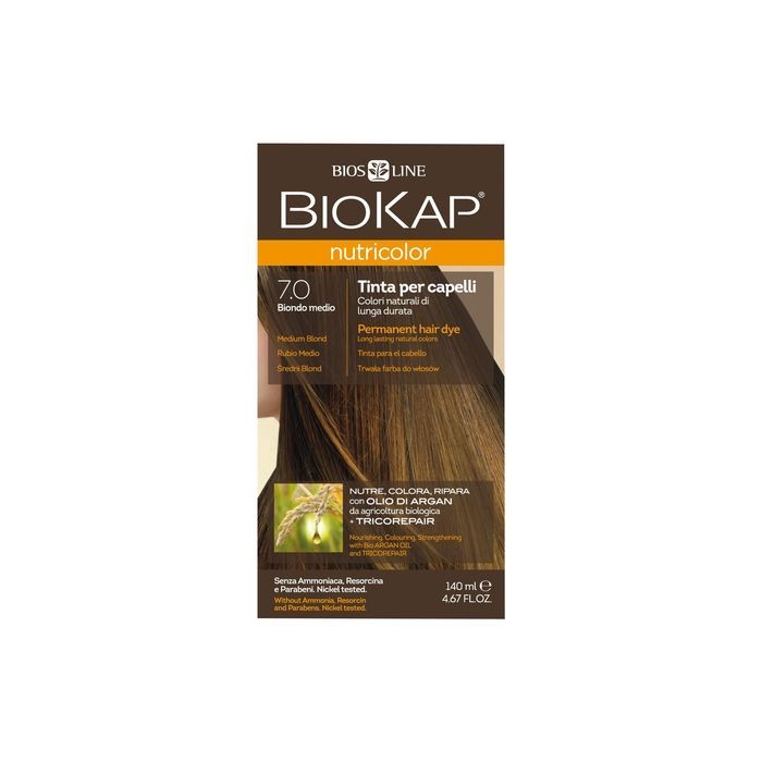 Biokap Nutricolor, farba,d/wl., 7.0,sredni blond, 140 ml main product photo