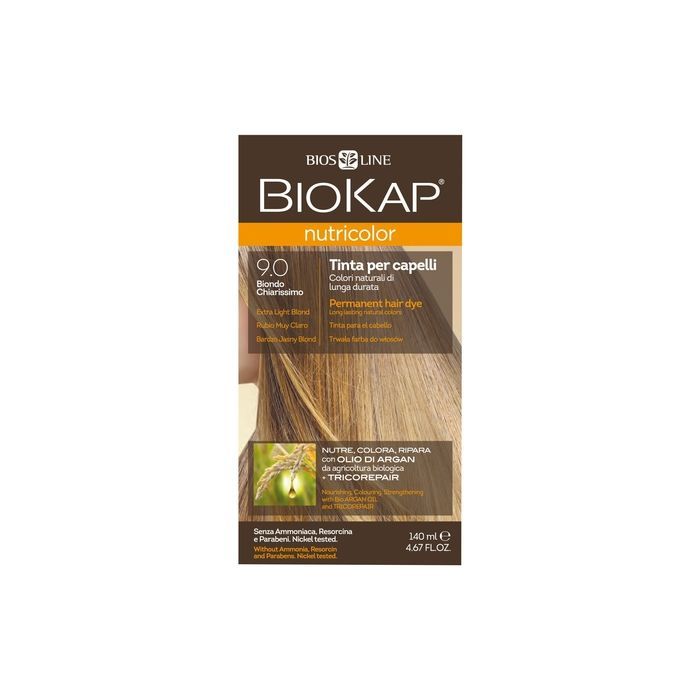 Biokap Nutricolor, farba,d/wl., 9.0,b.jasny blond,140 ml main product photo