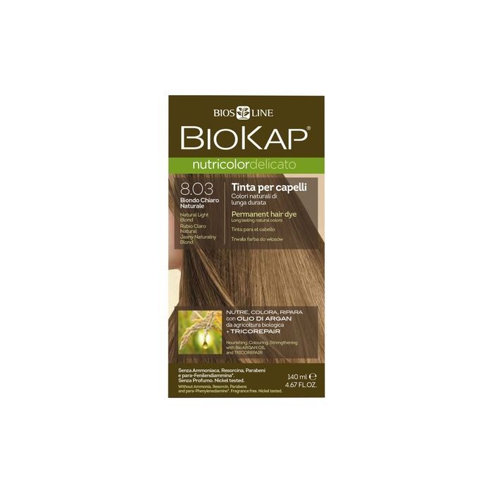 Biokap Nutricolor Delic, farba,d/wl,8.03,jas.nat.blond,140ml main product photo