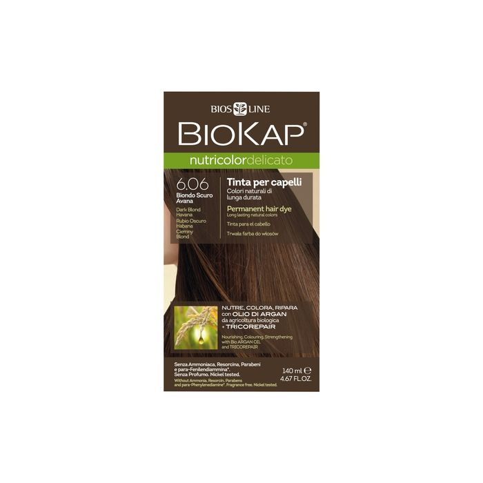 Biokap Nutricolor Delic, farba,d/wl,6.06,ciem.blond,140ml main product photo