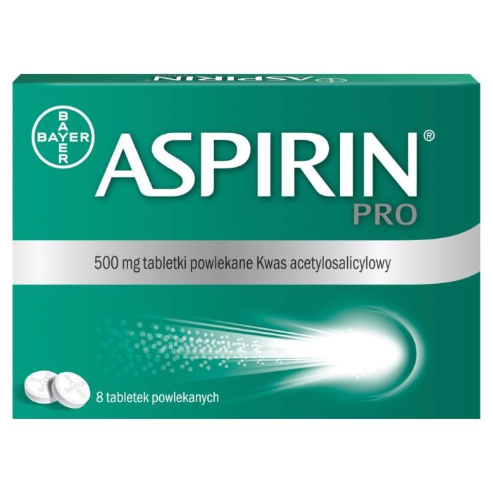 Aspirin Pro, 500 mg, tabletki powlekane, 8 szt. main product photo