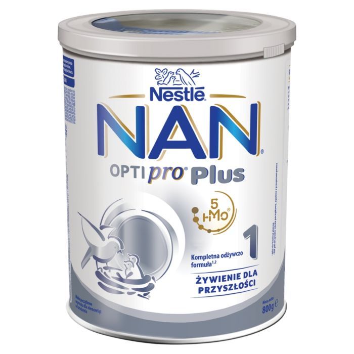 Nestle Nan Optipro Plus 1, 5 HMO, mleko początkowe dla niemowląt od urodzenia, 800 g main product photo