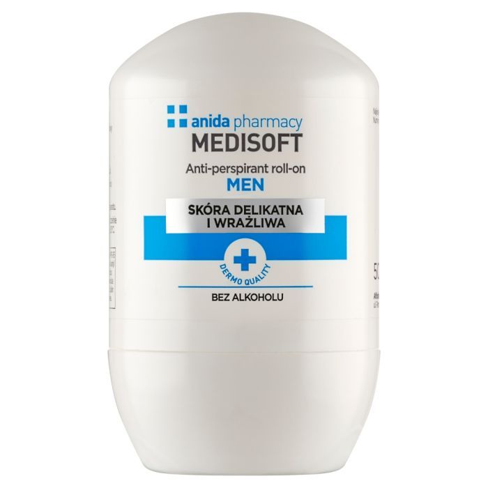 Anida Medi Soft Men, antyperspirant roll-on, do skóry delikatnej i wrażliwej, 50 ml main product photo