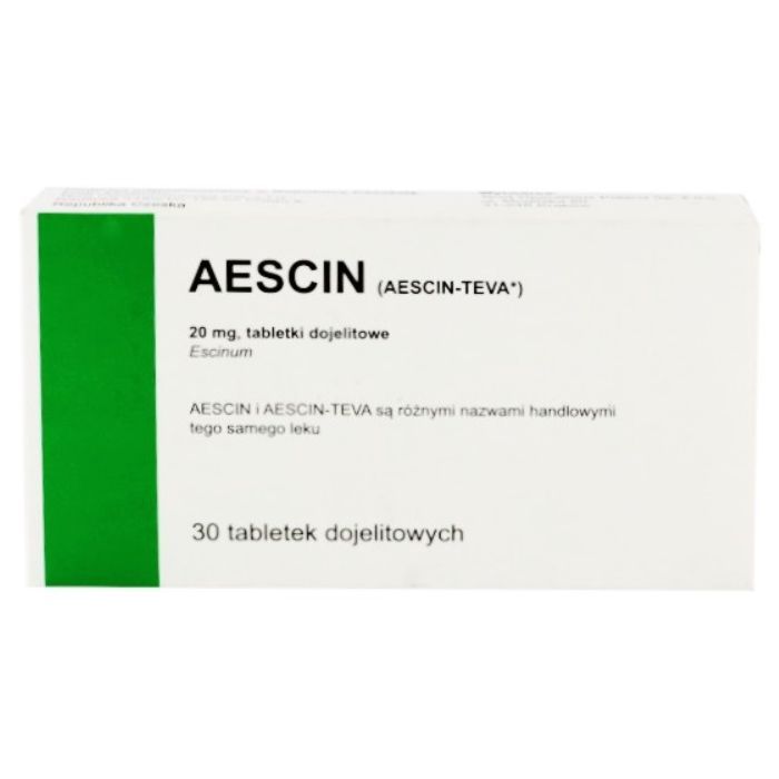 Aescin, 20 mg,tabl.dojelit.,(i.row),Delf,Czechy, 30 szt main product photo