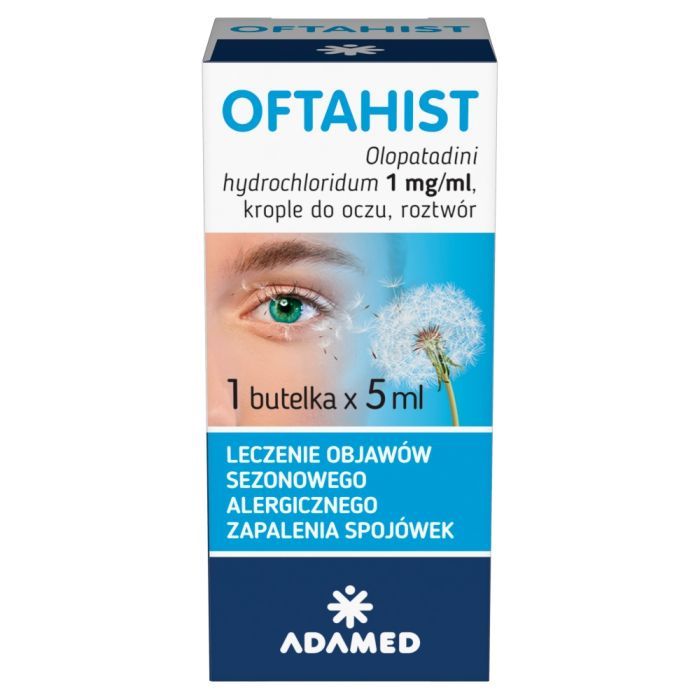 Oftahist, 1 mg/ml, krople do oczu, 5 ml (1 butelka)
