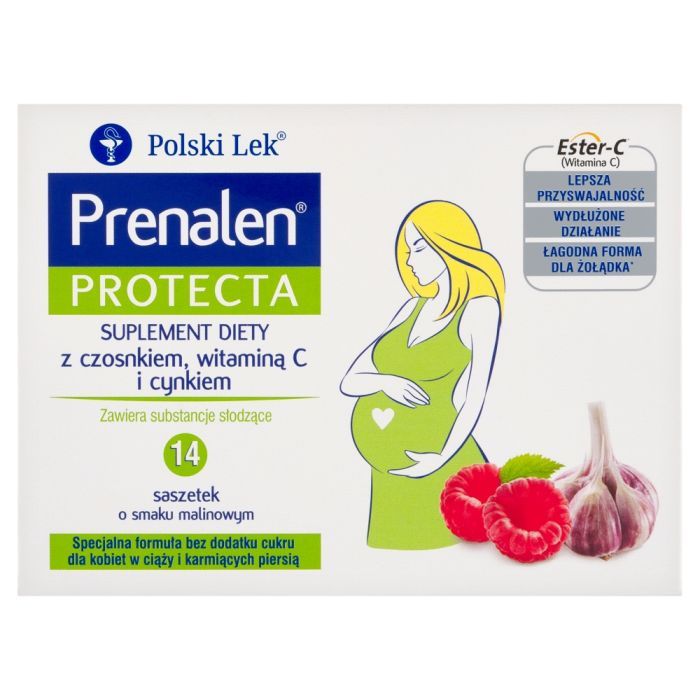 Prenalen, proszek do rozpuszczania o smaku malinowym, 5 g, 14 saszetek main product photo