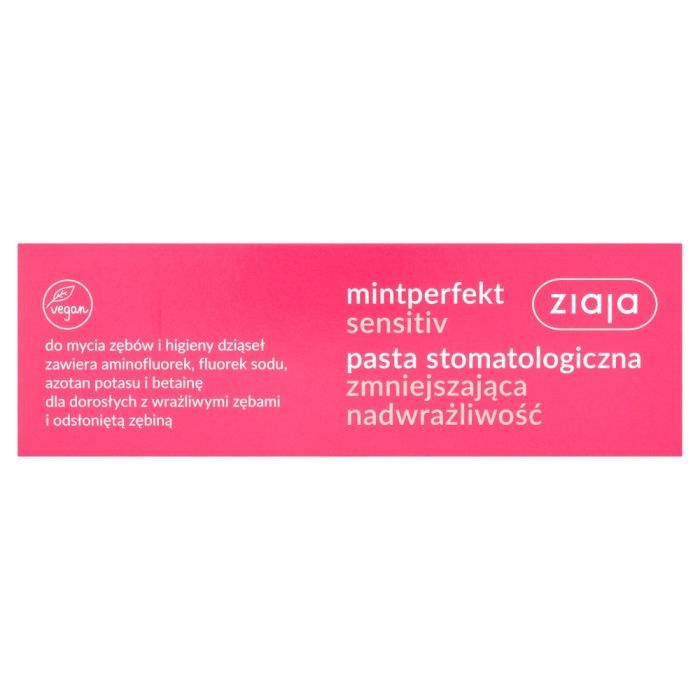 Ziaja MintPerfekt Sensitiv, pasta do zębów zmniejszająca nadwrażliwość, 75ml main product photo
