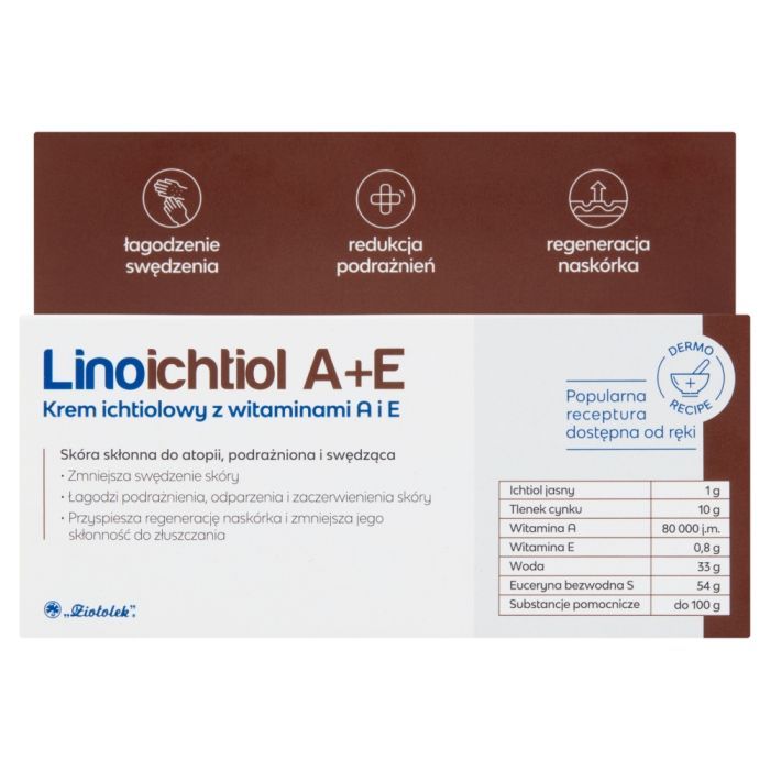 Linoichtiol A+E, krem ichtiolowy, z witaminą A, E, 50 g main product photo