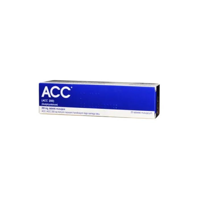 ACC, 200 mg, tabl.musuj.,(i.row),Delf,Niemcy, 25 szt main product photo