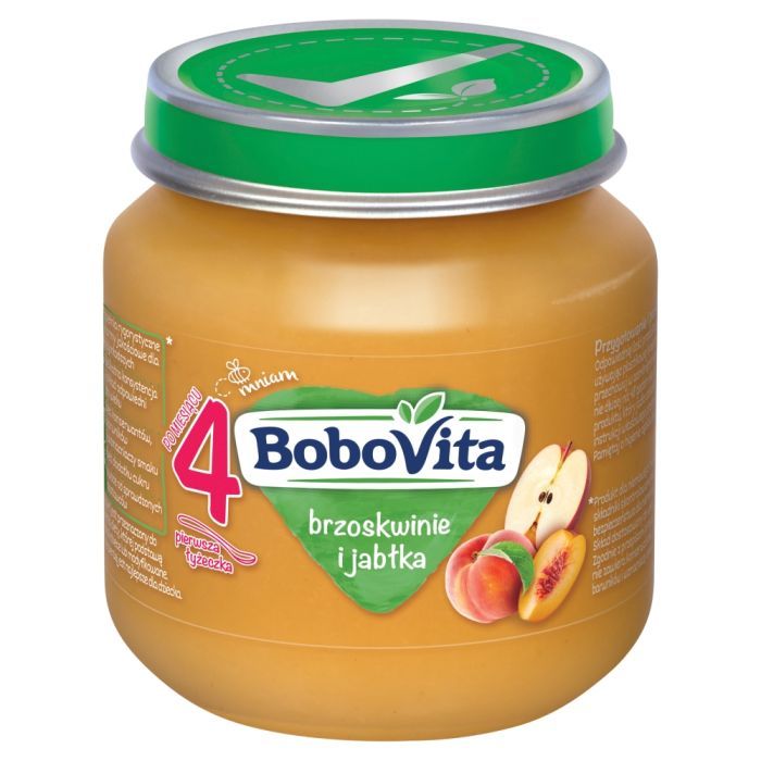 BoboVita, brzoskwinie i jabłka, 4 m+, 125 g main product photo