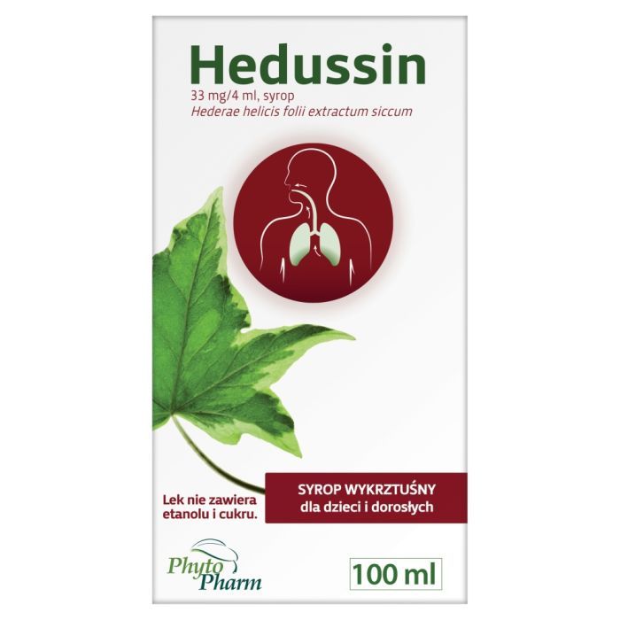 Hedussin, (33 mg/4 ml), syrop, 100 ml main product photo