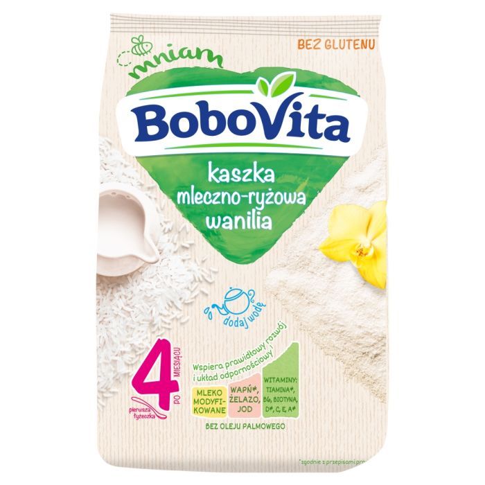 BoboVita, kaszka mleczno-ryżowa, wanilia, 4 m+, 230 g main product photo