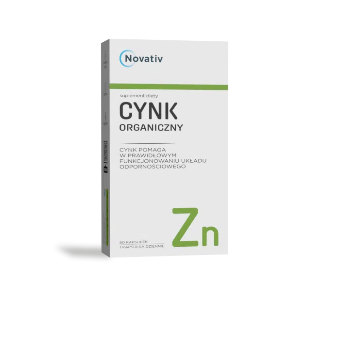 Novativ Cynk Organiczny, kapsułki, 60 sztuk