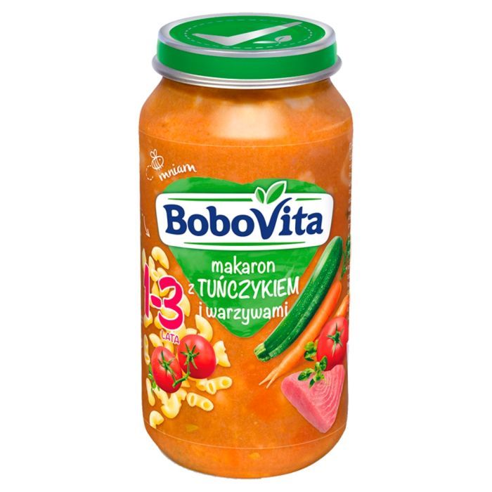 BoboVita, obiadek makaron z tuńczykiem i warzywami, 12m+, 250 g main product photo