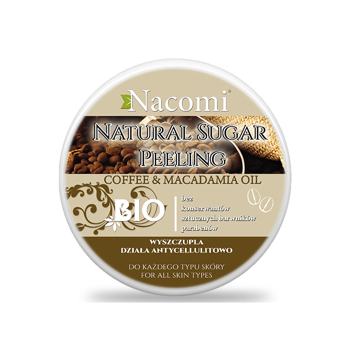 Nacomi, peeling, cukrowy, kawa macadamia, 125 g (100 ml) main product photo
