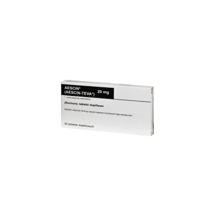 Aescin, 20 mg,tabl.dojelit.,(i.row),InPh,Czechy, 30 szt main product photo