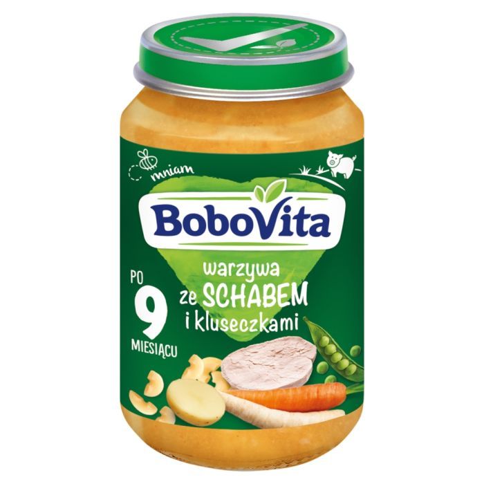 BoboVita, warzywa ze schabem i kluseczkami, 9 m+, 190 g main product photo