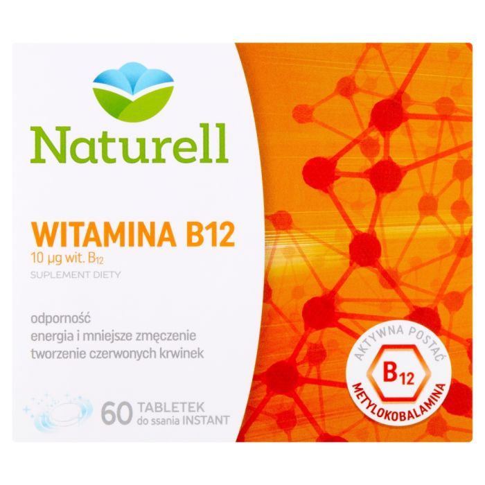 Naturell Witamina B12, 10 µg, tabletki do rozgryzania i żucia, 60 szt. main product photo