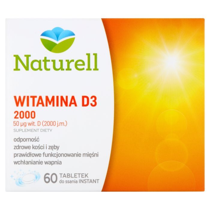 Naturell Witamina D3 2000, tabletki do ssania, 60 szt. main product photo