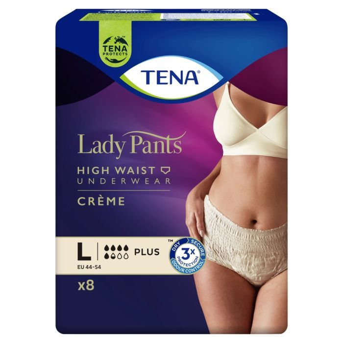 Majtki chłonne TENA Lady Pants Plus Creme OTC Edition, rozmiar L, 8 szt. main product photo