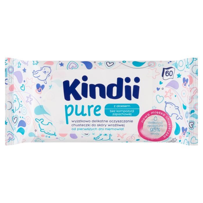 Chusteczki Kindii Pure, dla dzieci, 60 szt main product photo