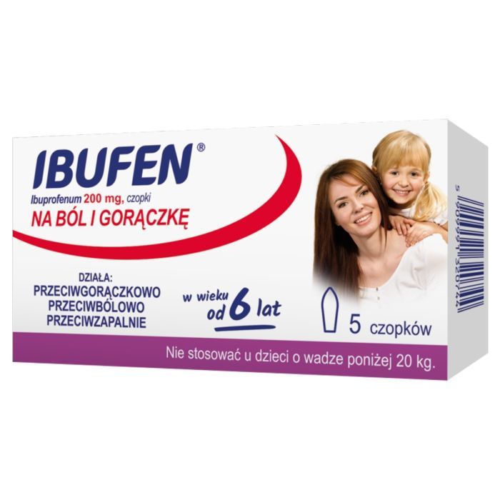 Ibufen, 200 mg, czopki, 5 szt. main product photo