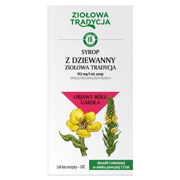 Ziołowa Tradycja Syrop z dziewanny, 952 mg/5 ml, syrop, 125 g main product photo