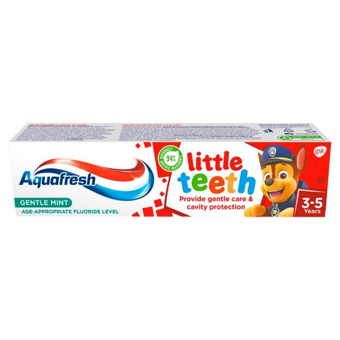 Aquafresh Little Teeth, pasta d/zeb,z fluor.,Psi Patrol,50ml main product photo