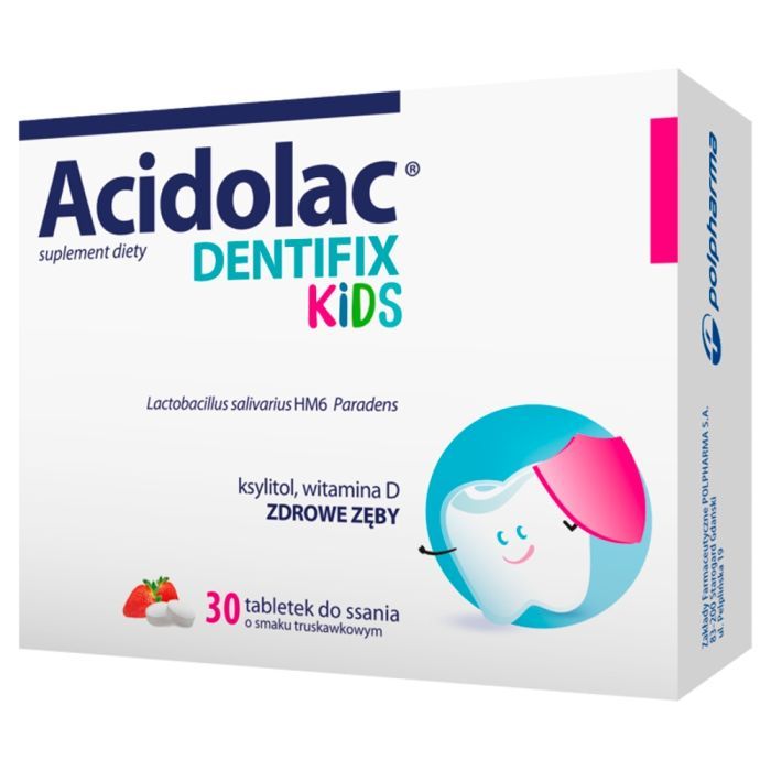Acidolac Dentifix Kids, tabl.do ssania, sm.trusk., 30 szt main product photo