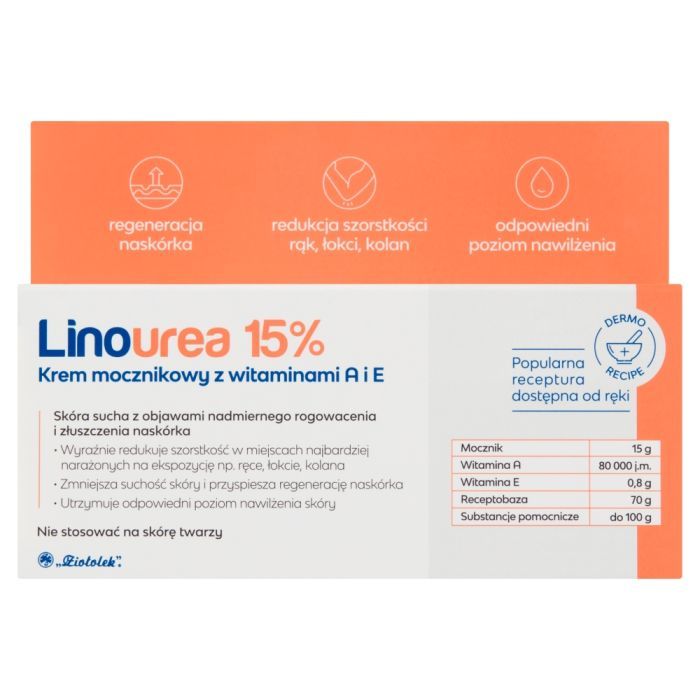 Linourea 15%, krem mocznikowy z witaminami A i E, 50 g main product photo