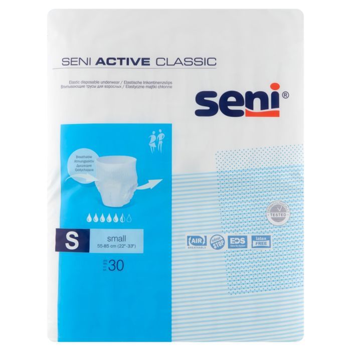 Seni Active Classic, majtki chłonne, small, 30 szt. main product photo