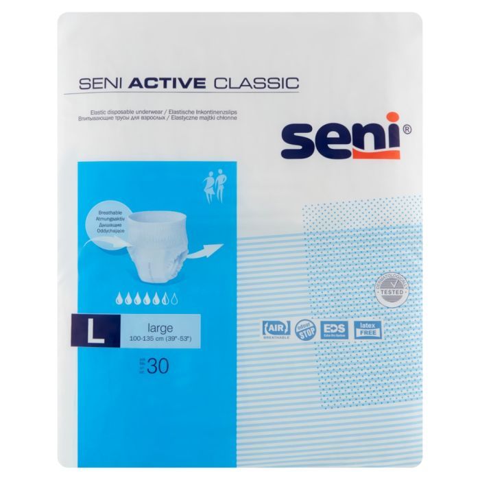 Seni Active Classic, majtki chłonne, large, 30 szt. main product photo