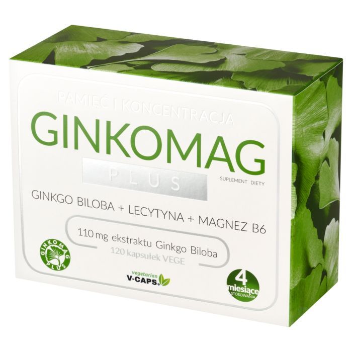 Ginkomag Plus, kapsułki wegańskie, 120 szt. main product photo