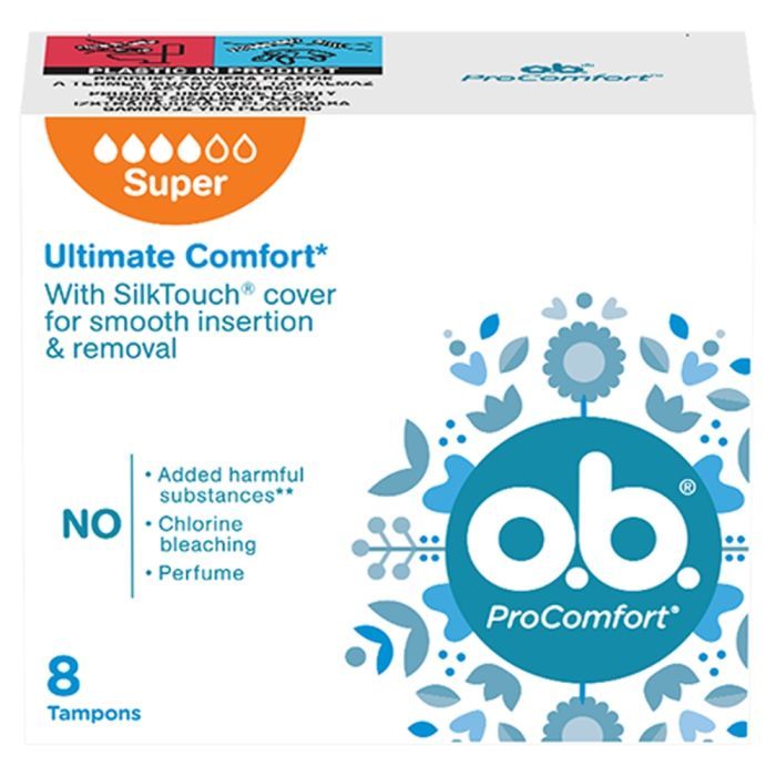 O.B. ProComfort Super, tampony, 8 szt. main product photo