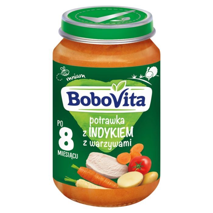 BoboVita, potrawka z indykiem z warzywami, 8 m+, 190 g main product photo