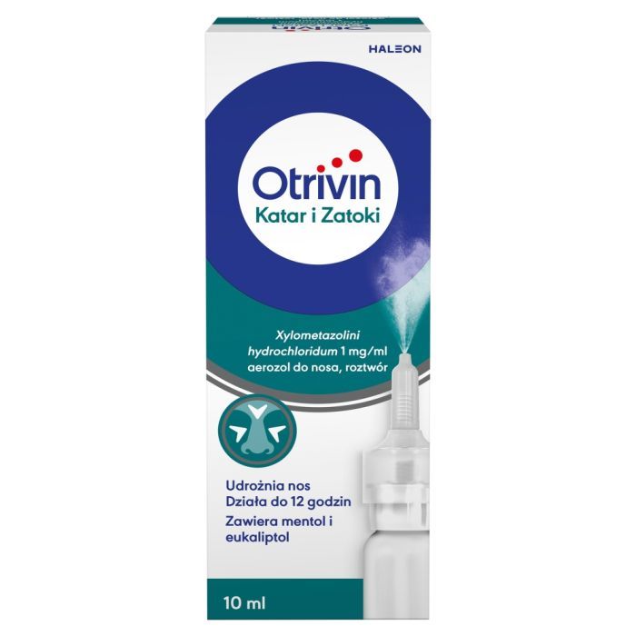 Otrivin Katar i Zatoki, 1 mg/ml, aer.do nosa, 10 ml, but. main product photo