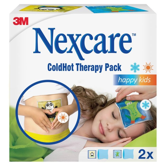 Nexcare ColdHot Therapy Pack Happy Kids, zimno-ciepły okład żelowy wielokrotnego użytku, 11 cm x 12 cm, 2 szt. main product photo