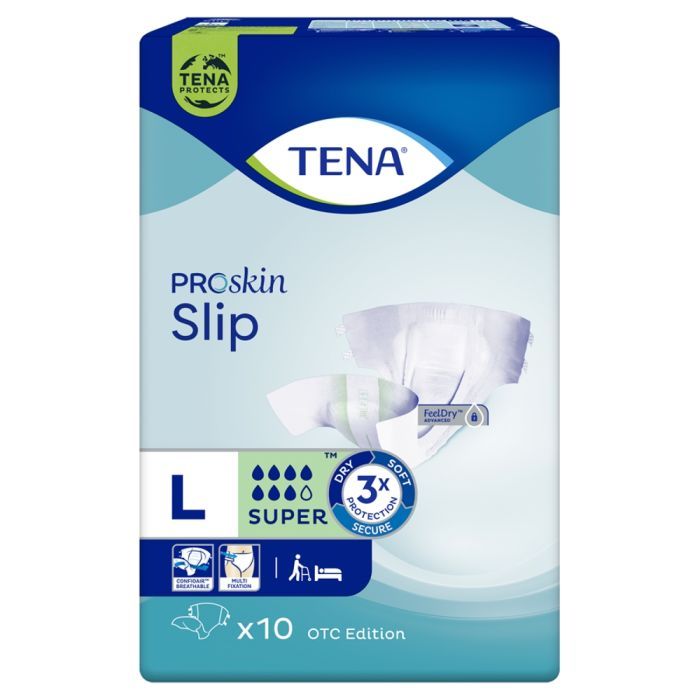 TENA Slip Proskin Super OTC Edition, pieluchomajtki, rozmiar L,10 szt. main product photo
