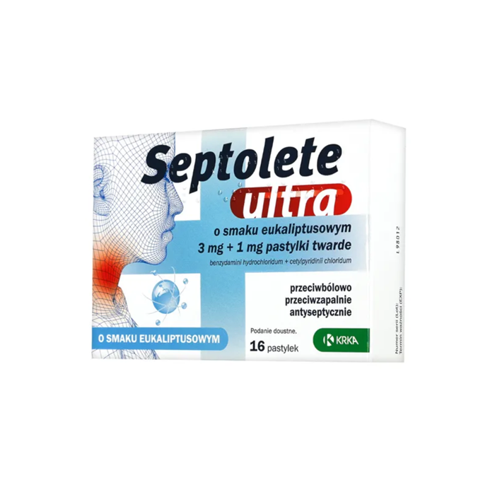 Septolete Ultra o sm.cytr,miodu,3mg+1mg,pastyl.tw,16szt main product photo