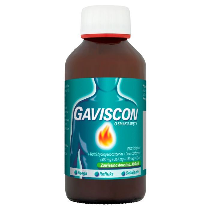 Gaviscon o smaku mięty, zawiesina doustna, 300 ml main product photo