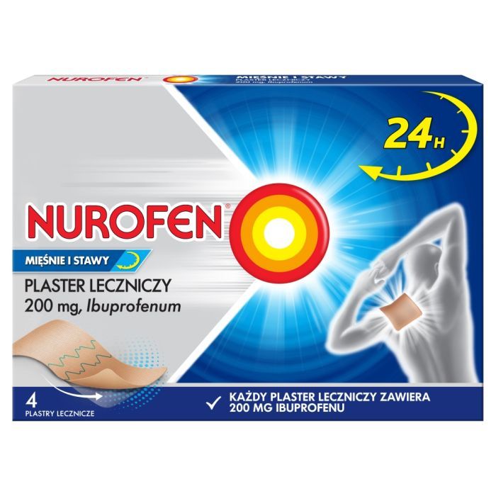 Nurofen Mięśnie i Stawy, 200 mg, plastry lecznicze, 4 szt. main product photo