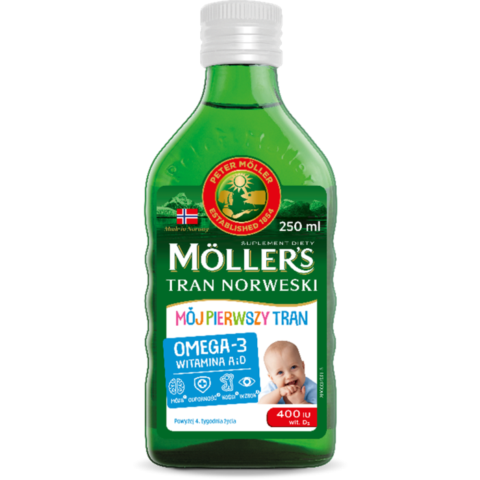 Mollers Mój Pierwszy Tran Norweski, płyn, 250 ml main product photo