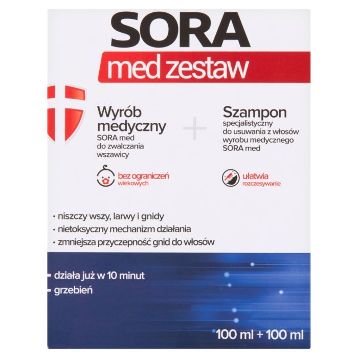 Zestaw Sora Med, płyn 100 ml + szampon 100 ml