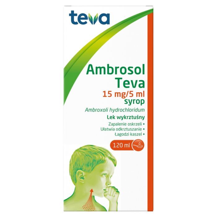 Ambrosol (15 mg/5 ml), syrop, 120 ml (Teva) main product photo