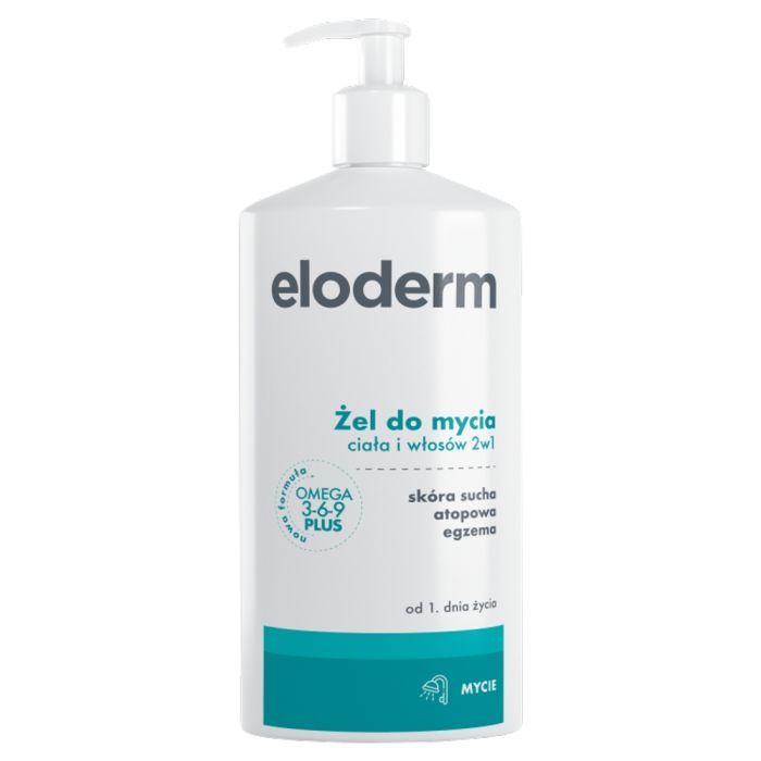 Eloderm, żel do mycia ciała i włosów 2 w 1, od 1 dnia życia, 400 ml main product photo