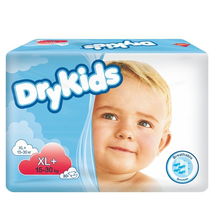 Dry Kids, pieluchomajtki, rozmiar XL+ (15 - 30 kg), 30 szt. main product photo