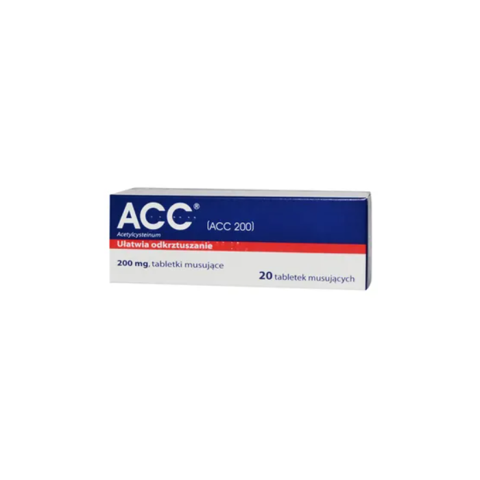 ACC, 200 mg, tabl.musuj.,(i.row),PhP,Niemcy, 20 szt main product photo