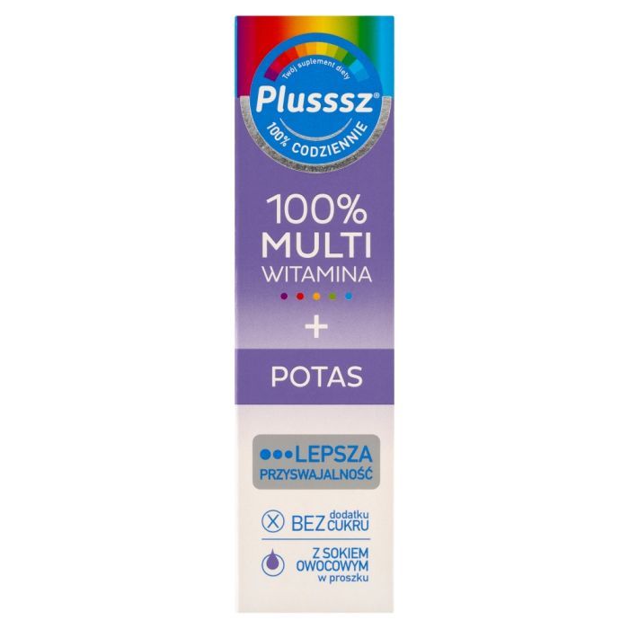Plusssz 100% Multiwitamina + Potas, tabletki musujące, 20 szt. main product photo