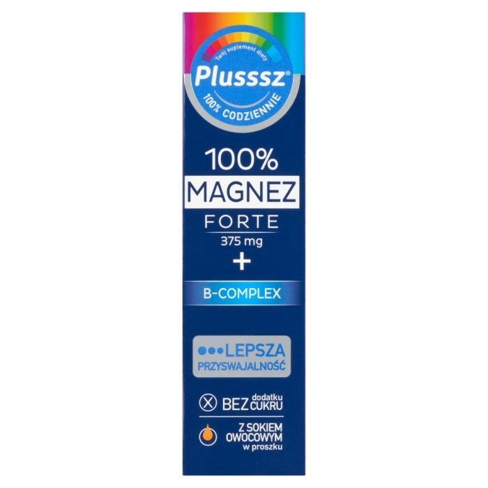 Plusssz 100% Magnez Forte + B-complex, tabl.musuj., 20 szt main product photo
